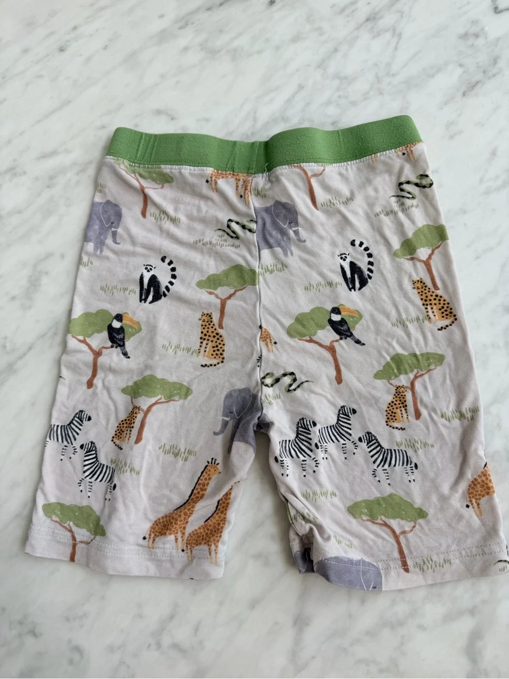 Little Sleepies Safari Animals Pajama Set - Green Trim